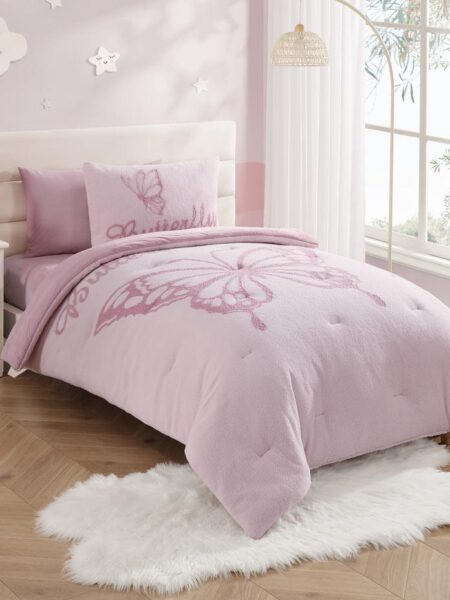 4-piece luxury duvet set – Papillon Pink