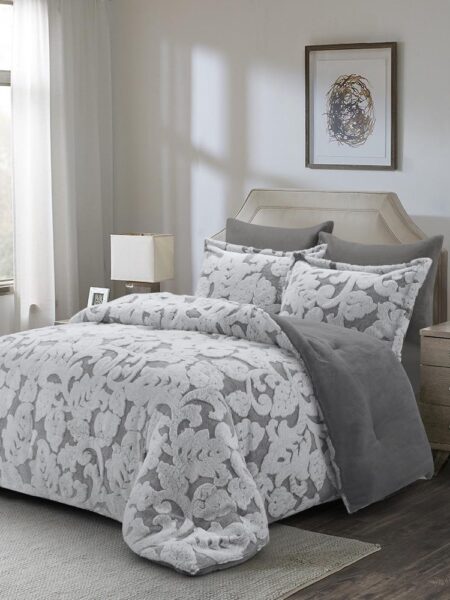Comforter Set King 6 Pcs - Thassos Grey