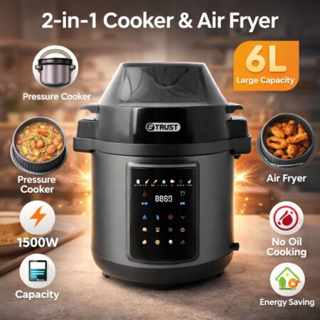 DUOCHEF 2-в-1 — мультиварка и аэрофритюрница — 6 л