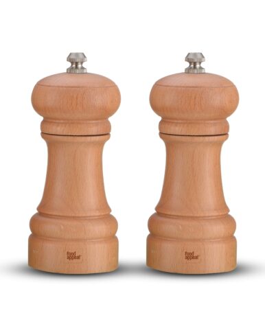 זוג מטחנות מלח\פלפל עץ אלון טבעי