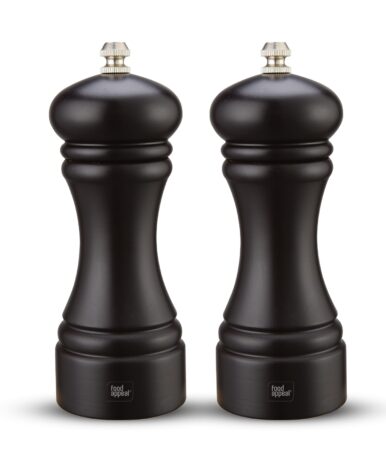 זוג מטחנות מלח\פלפל עץ אלון שחור