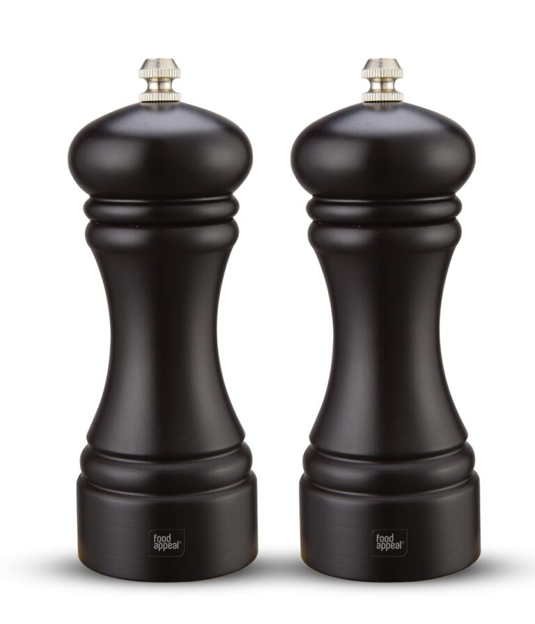 زوج من مطاحن الملح/فلفل البلوط الأسود