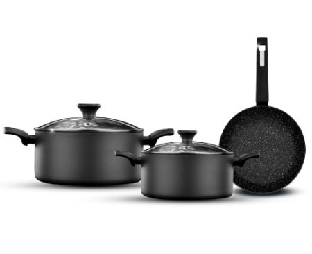 Набор из 5 предметов: кастрюля 24 см + кастрюля 28 см + сковорода 28 см EVERYDAY PLUS