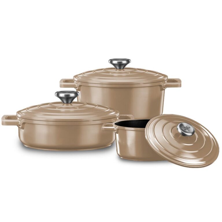 Set of 6-piece cauldron pots - ORIENT cream