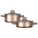 מארז כלי בישול 4 חלקים- סוטאז' 28 ס"מ +סיר 24 ס"מ IMPERIAL שמפנייה