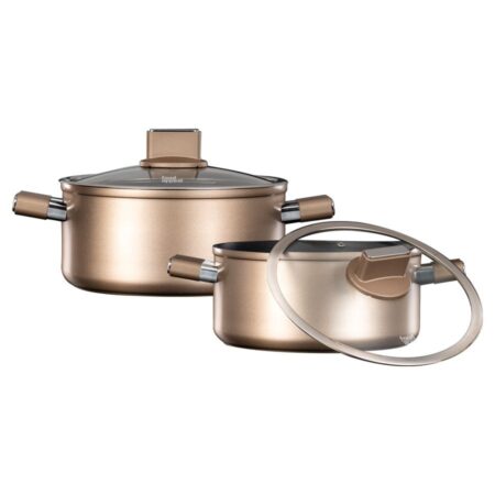 מארז כלי בישול 4 חלקים- סירים 24/28 ס"מ IMPERIAL שמפנייה