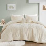 5 Piece Twin Comforter Set -Celeste Ivory