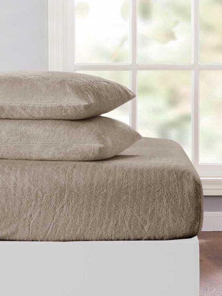 Luxury Fitted Sheet Set with Pillowcases -Wooly Taupe