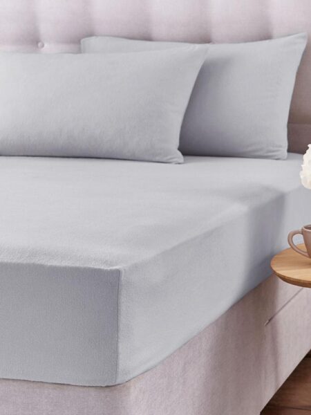 סדין גומי חורפי זוגי  - Spain Silver Grey