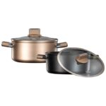 סט סירים 4 חלקים- סירים 20/24 ס"מ IMPERIAL שמפנייה/שחור