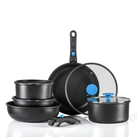 Набор из 11 кастрюль с 2 съемными ручками - FLEXI в сочетании со светло-голубым цветом от Food Appeal