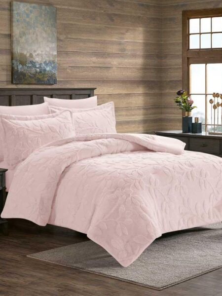 סט מצעים קינג 6 חלקים - Fleurfur Pink