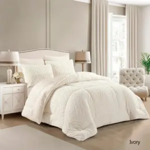 King Bedding Set &acirc; 6 Pieces - Chevrone Ivory