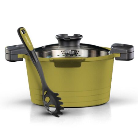 Многофункциональная кастрюля для пасты 24 см, объём 4,7 л, с сервировочной ложкой, BLACK MARBLE Pesto от Food Appeal