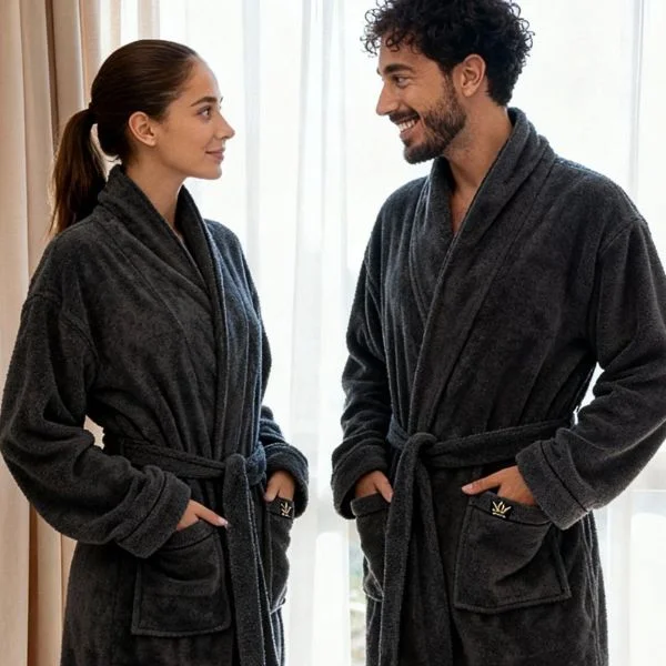 MUSK Premium Gray Bathrobe - L/XL