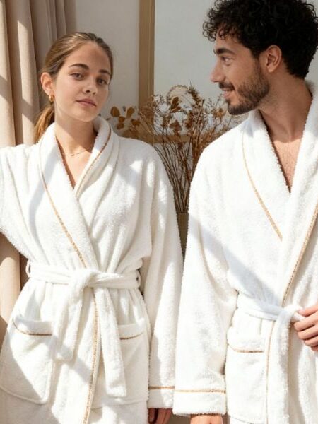 חלוק רחצה לבן פרימיום MUSK