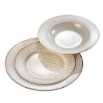 طقم أطباق بورسلين نيو بون كاميل مكون من 18 قطعة