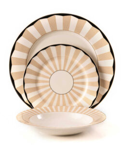 NEW BONE 18-gauge porcelain plate set LYON