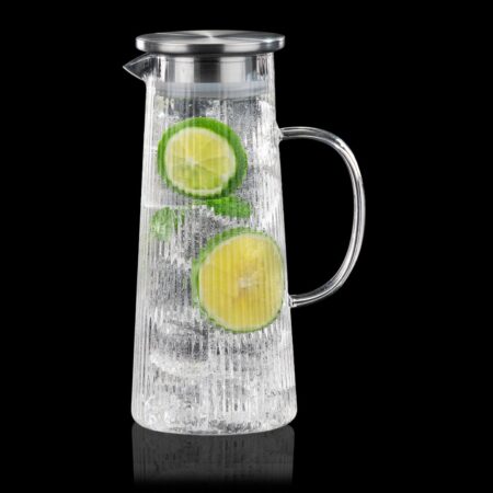 Графин с крышкой 1350 мл полосатое стекло LUNAR