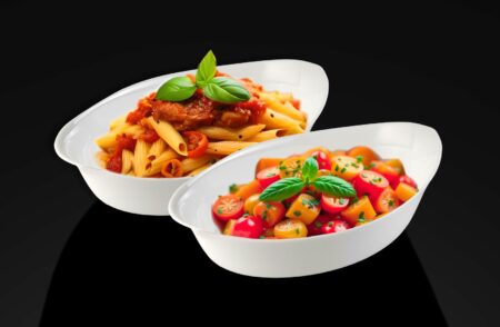 סט כלי הגשה אובלי עם ידית 13.5X21.5 ס"מ