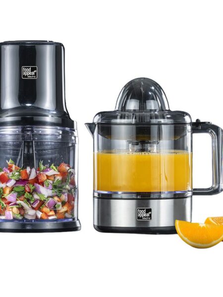 סט ארוחת בוקר מסחטת מיצים + קוצץ חשמלי מבית Food appeal