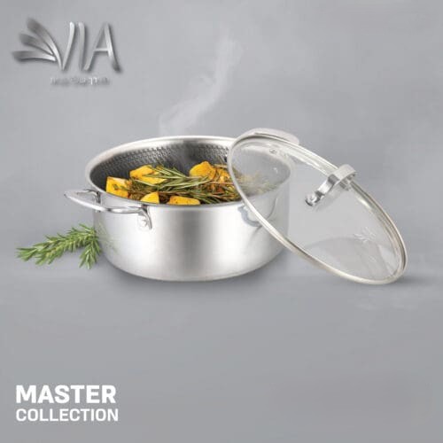 Кастрюля из нержавеющей стали с антипригарным покрытием – серия MASTER