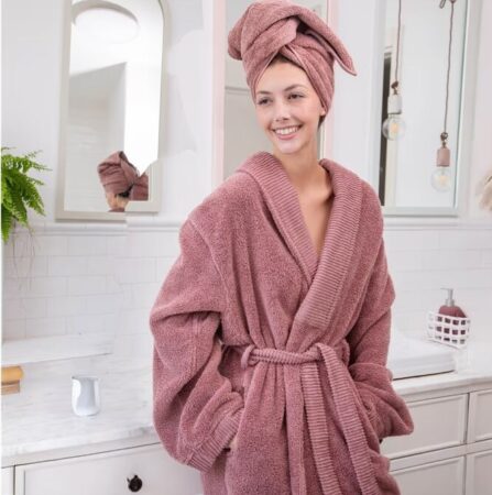 Халат в стиле (розовый)