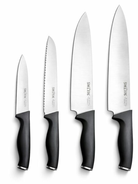 Набор ножей (4) Черная ручка, часть Solem