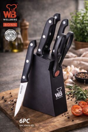 6-piece knife set with block