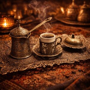 Elegant traditional coffee set