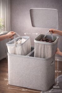 Duo laundry basket with innr bag