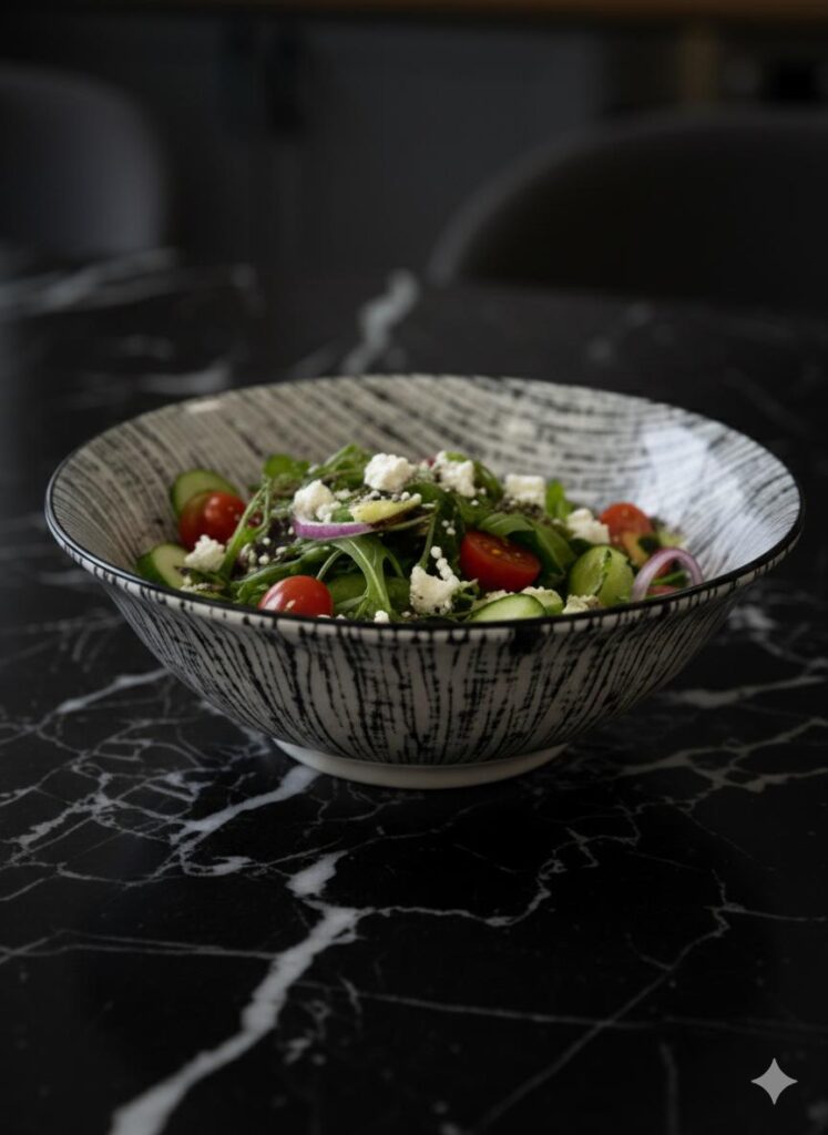 صحن بورسلين زخرفي بتصميم فني