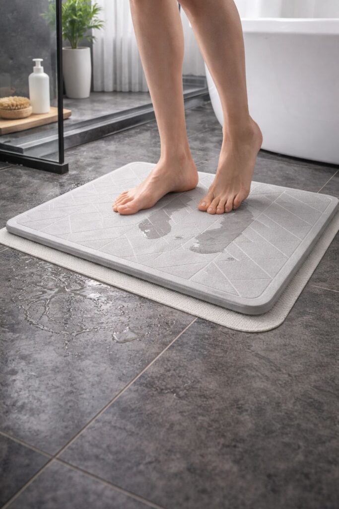 Коврик для душа из диатомитового камня