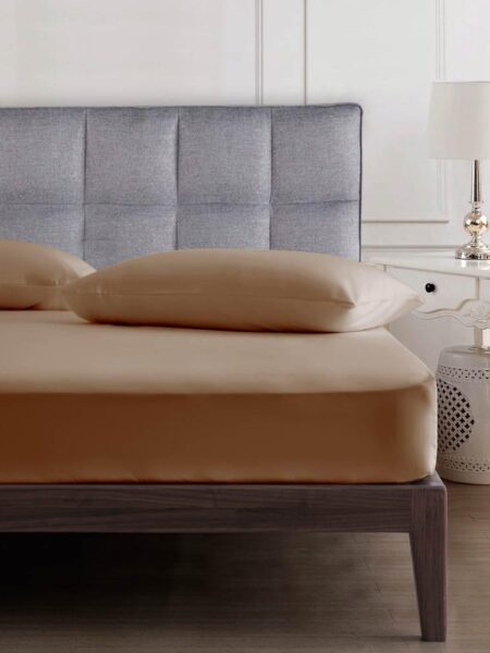 Комплект простыни на резинке Microbasic – Бежевый