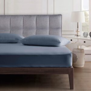 Microbasic Fitted Sheet Set – Blue