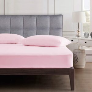 Microbasic Fitted Sheet Set – Pink
