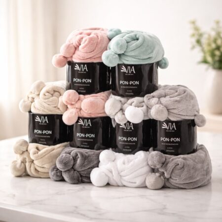 PON PON Flannel Throw Blanket 127x152 cm