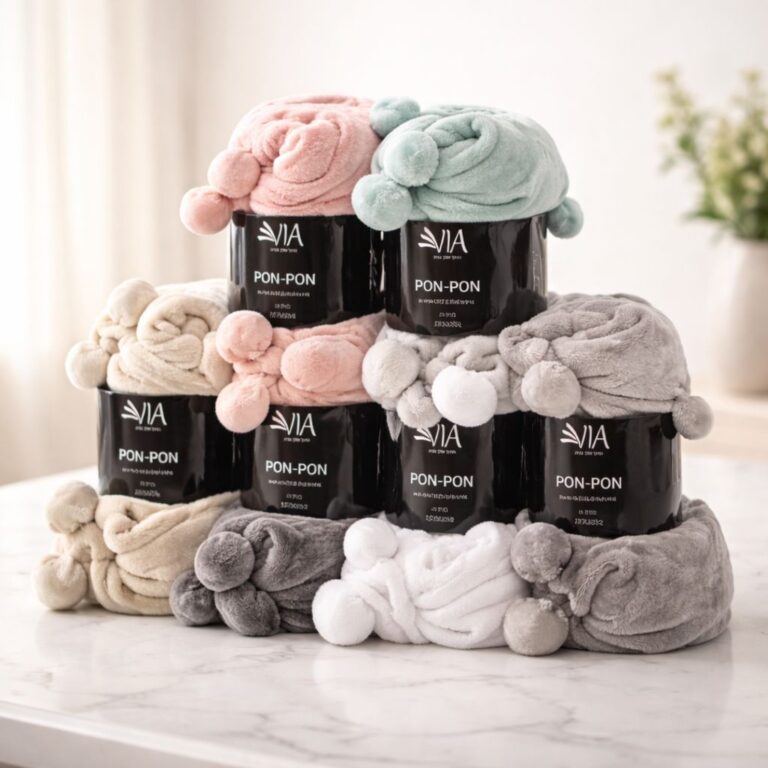 כירבולית פלנל דגם PON PON 127x152 ס"מ