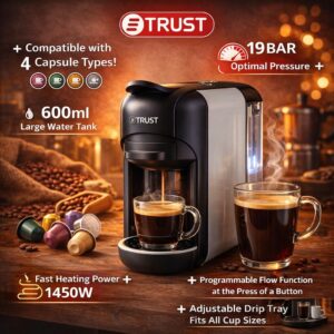 Trust Multi Capsule Coffee Machine 1450W