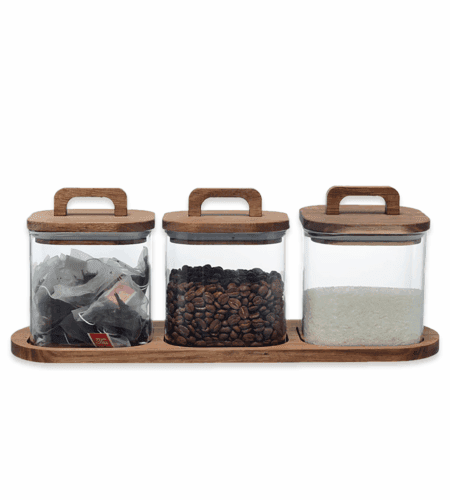 סט תה קפה סוכר TRIO (מרובע )