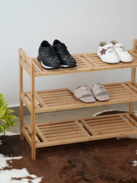 رف أحذية أمورا من الخيزران – منظم بطبقتين / ثلاث طبقات