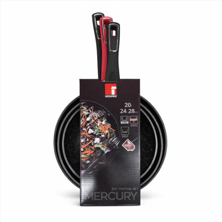3 Pcs Frypan Set Mercury