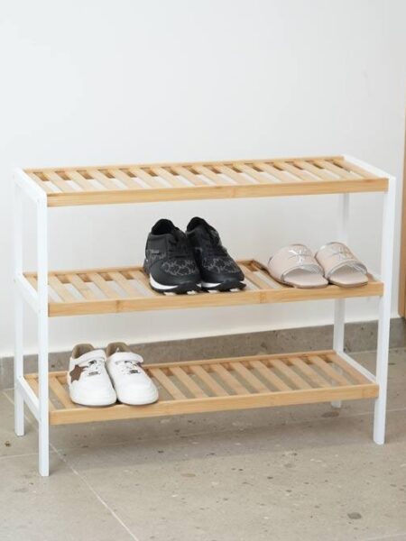 رف أحذية Meeble من الخيزران – 3 طبقات
