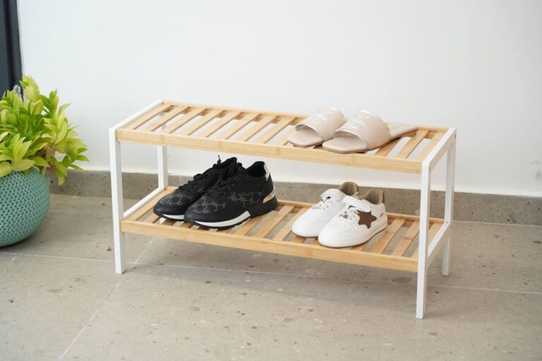 מדף נעליים Meeple מבמבוק – 2 קומות