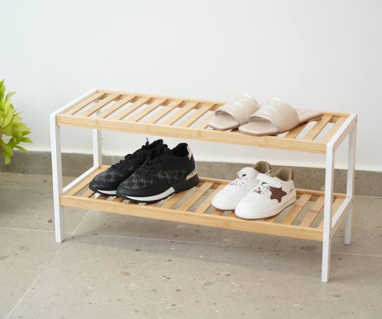 Meeple Bamboo Shoe Rack – 2-Tier Organizer