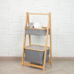 Raya Bamboo Frame Storage Organizer – 2 Baskets