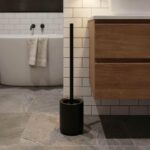 Stainless Steel Toilet Brush & Holder - Stella Black