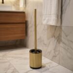 Stainless Steel Toilet Brush & Holder - Stella Gold