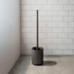 Stainless Steel Toilet Brush & Holder - Stella Grey