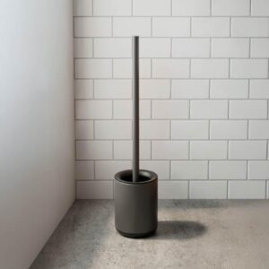 Stainless Steel Toilet Brush & Holder - Stella Grey